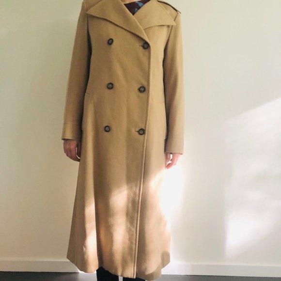 L100% Italian Cashmere Camel Long Coat - Picture 2 of 13